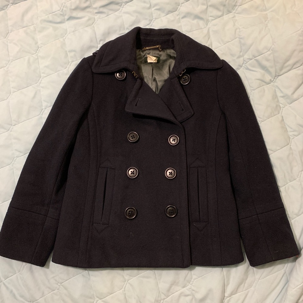J. Crew Navy Pea Coat PXS